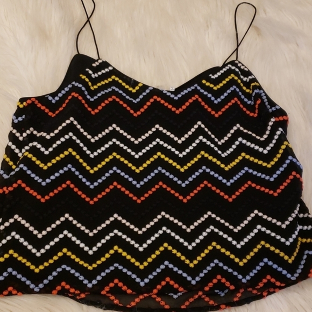 NWT WAYF EMBROIDERED CHEVRON ‎ CAMI - Picture 5 of 7